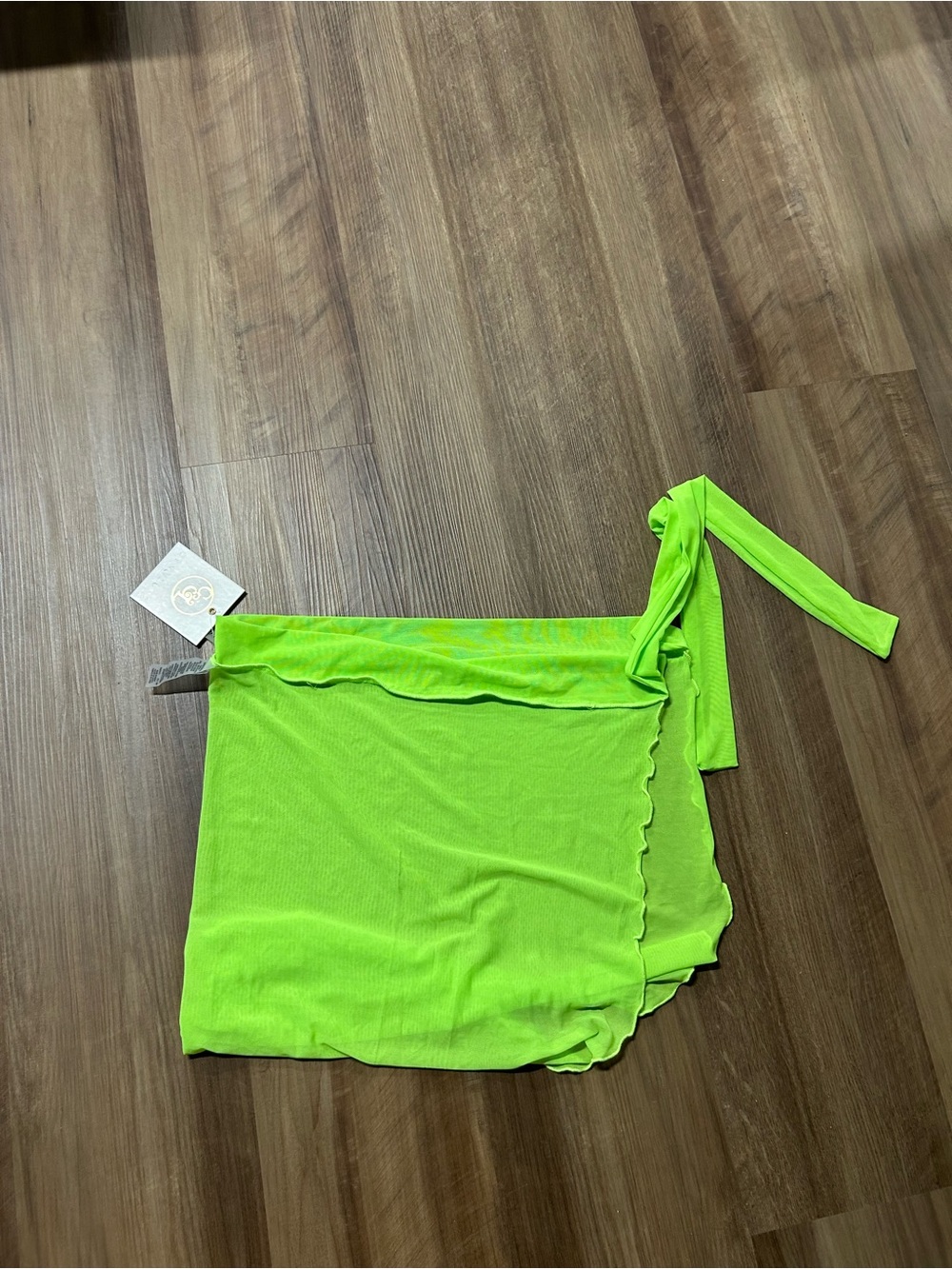 Bright green bikini wrap